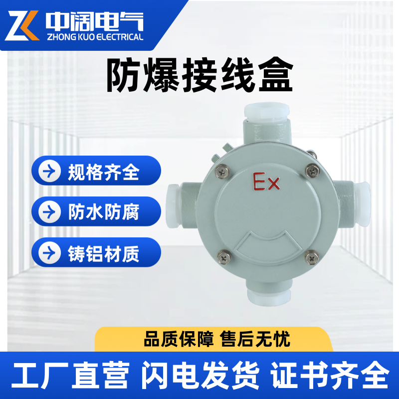 IICExplosion proof junction boxDN20Complete models of straight through three-way and four-way aluminum alloy junction boxes