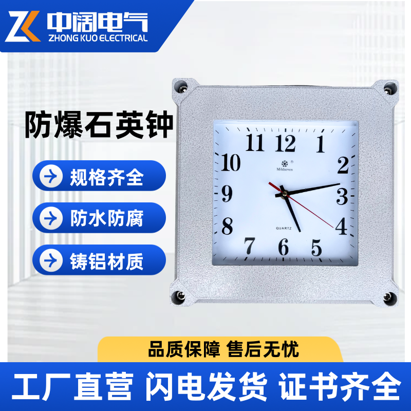 Wall mounted quartz clock explosion-proof electronic clock, specialized explosion-proof electronic clock for petrochemical and mining industries, supports customization