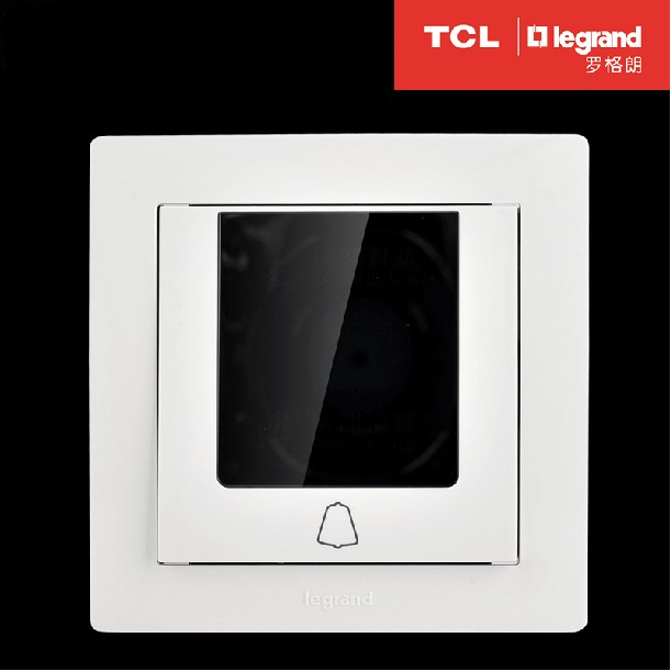 TCL罗格朗开关插座逸享玉兰白酒店勿扰清理门铃门外显示开关XH251