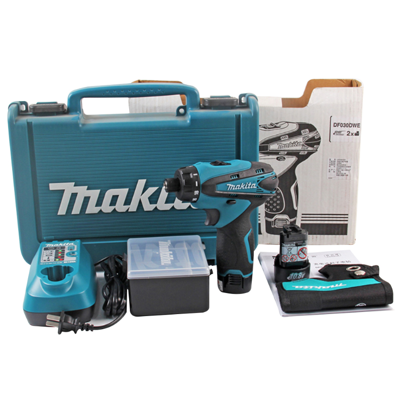 牧田MAKITA充电手电钻锂电池电动螺丝刀起子锂电钻DF030D
