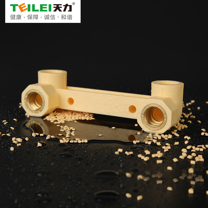 Tianli GuanPPRWater pipe fittings4divide6Split inner wire double connected elbow showerhead faucet connector