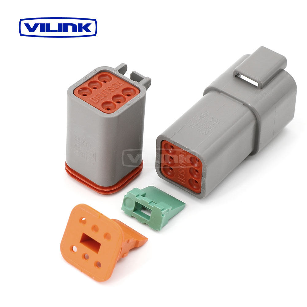 Dechi connectorDT04-6PHigh performance waterproof connector with multi hole male and female wiring for matingDT06-6S