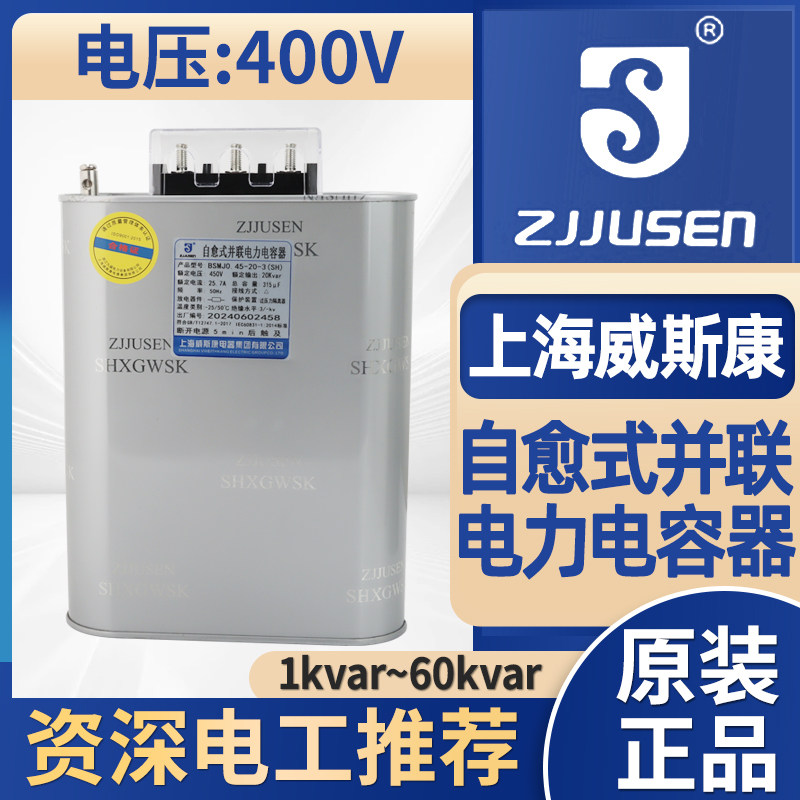 上海威斯康自愈式低压并联电力BSMJS0.45-30 400V无功补偿电容器