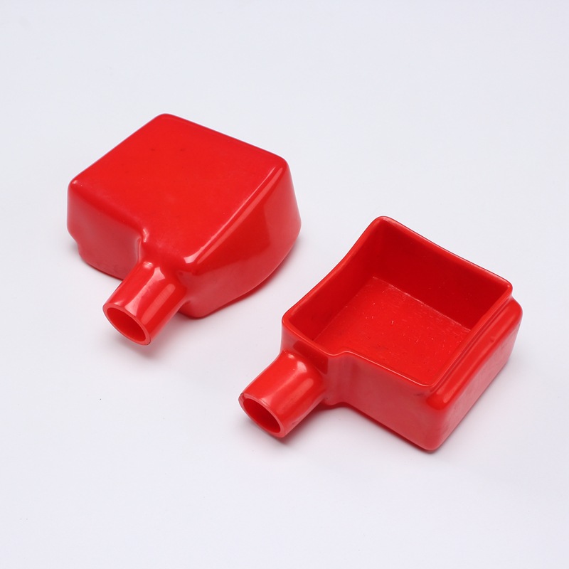 厂家批发电瓶套方型胶汽车电瓶极柱保护帽 PVC软护套硅胶电瓶套