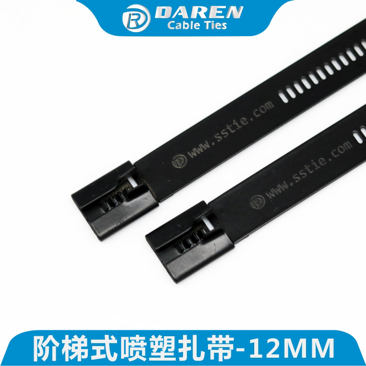 Stainless steel cable tie 12mmwide【Spray painted staircase】 Ladder self-locking type（100article/package）0.35mm