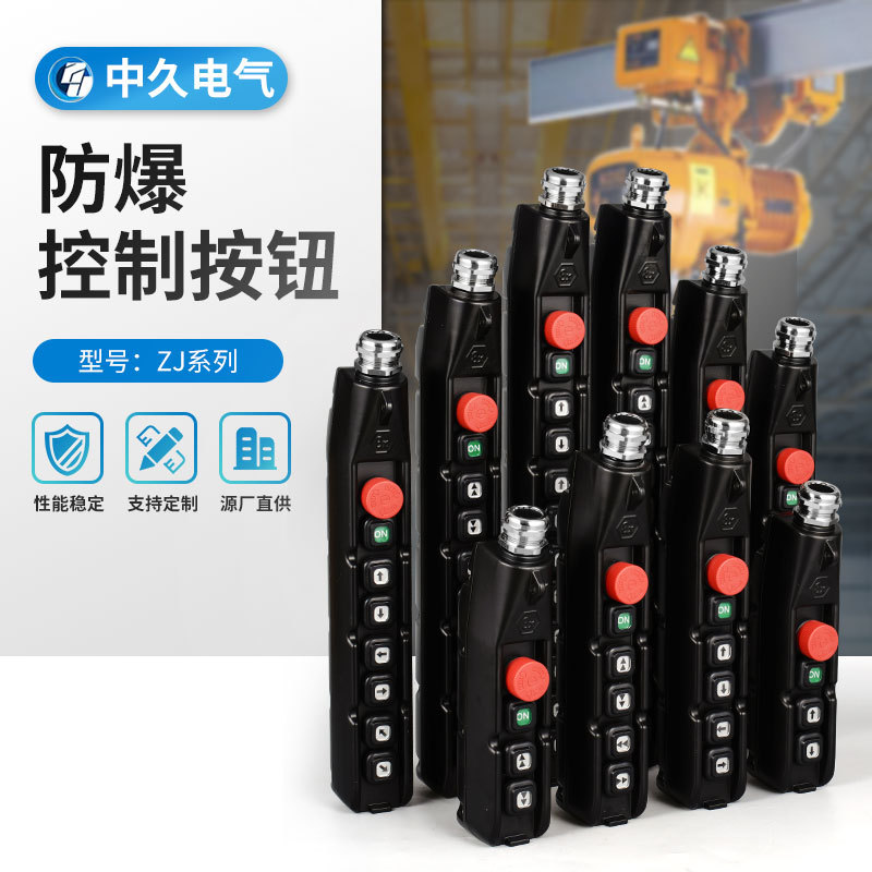 Explosion proof control button switchzjSeries of driving switches, electric hoist, crane, flashlight door, emergency stop