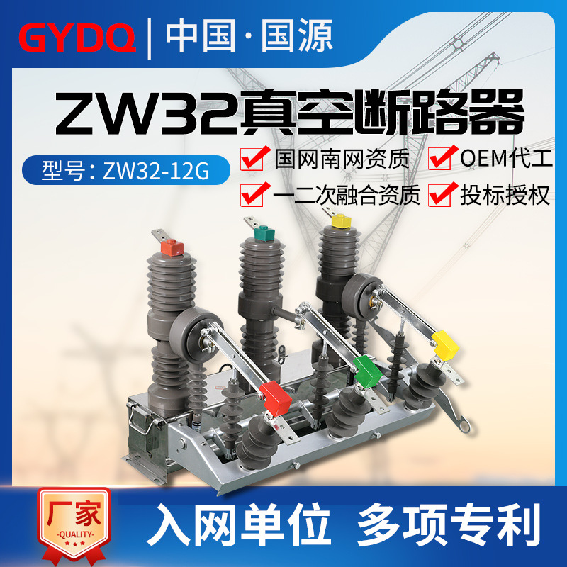 Guoyuan High Voltage Vacuum Circuit BreakerZW32-12G/630Aoutdoor10KVManual isolation type pole mounted switch